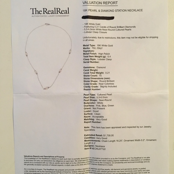 Diamond & Pearl Station 18k White Gold Necklace - Picture 11 of 14